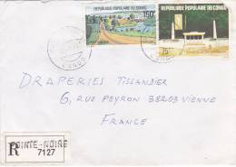 MARCOPHILIE, CONGO,1981, RECOMMANDE POINTE NOIRE, Affranchissement Composé Pour La FRANCE Pont Mausolée /3687 - Other & Unclassified