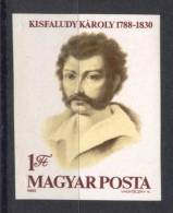 HUNGARY-1980.Imperforated Stamp  - Poet And Dramatist Karoly Kisfaludy  MNH!  Mi 3460B. - Ongebruikt