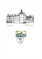 B02 - Carte Feuillet Souvenir Du 17-10-1987 - Les Châteaux - COB 2267 - Luxevelletjes [LX]