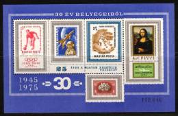 HUNGARY-1975.Commemorativ E Sheet - 25th Anniversary Of Hungarian Philatelic Company  MNH! - Souvenirbögen
