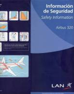 Lote TSA42, Colombia, Lan Airbus 320, Tarjeta De Seguridad, Safety Card - Veiligheidskaarten