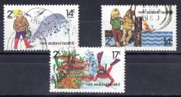 New Zealand 1980 Health - Fishing Set Of 3 Used - Oblitérés