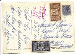 MONACO CP 1958 CP ORIGINE ITALIE TAXEE A MONTE CARLO 1958 5F ET 10F TAXE  ( LETTRE ) - Postmarks