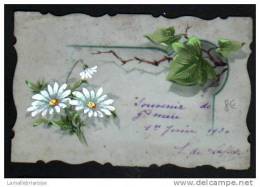 CARTE CELLULOID - MARGUERITES - Communie