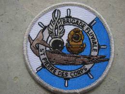 INSIGNE TISSUS PATCH GENDARMERIE NATIONALE LA BRIGADE FLUVIALE ST PIERRE DES CORPS SUR VELCRO - Police & Gendarmerie