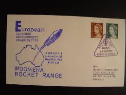 ELDO 1 EUROPA I EUROPEAN WOOMERA ROCKET RANGE AUSTRALIA NETHERLANDS GERMANY FRANCE ENGLAND BELGIUM ITALY  24. 5. 1966 - Lettres & Documents