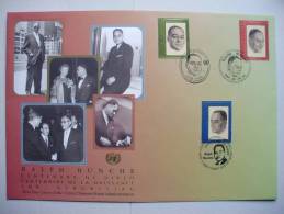 UNO TRIO-FDC (81), Ralph Bunche 2003 Auf Genfer-Cachet - Emissioni Congiunte New York/Ginevra/Vienna