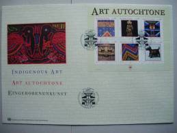 UNO-Genf 459/64 Block 18 FDC, Eingeborenenkunst (I) 2003 Auf Genfer-Cachet - FDC