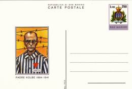 B02  Carte Postale De San Marino - Padre Kolbe - De 1981 - Entiers Postaux