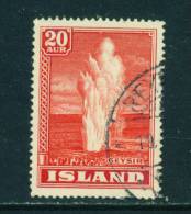 ICELAND - 1938 The Great Geyser 20a Used As Scan - Usati