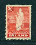 ICELAND - 1938 The Great Geyser 20a Used As Scan - Gebruikt