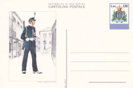 B02  Carte Postale De San Marino - Uniforme Militaire - De 1979 - Entiers Postaux