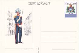 B02  Carte Postale De San Marino - Uniforme Militaire - De 1979 - Interi Postali