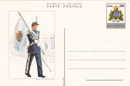 B02  Carte Postale De San Marino - Uniforme Militaire - De 1980 - Entiers Postaux