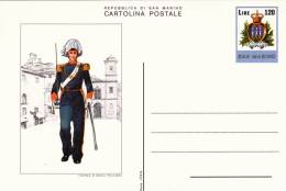 B02  Carte Postale De San Marino - Uniforme Militaire - De 1980 - Entiers Postaux