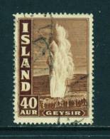 ICELAND - 1938 The Great Geyser 40a Used As Scan - Used Stamps