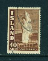 ICELAND - 1938 The Great Geyser 40a Used As Scan - Usados