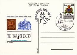 B02  Carte Postale FDC De San Marino - Il Bajocco - Du 28-08-1981 - Entiers Postaux