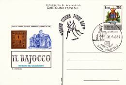 B02  Carte Postale FDC De San Marino - Il Bajocco - Du 28-08-1981 - Entiers Postaux