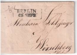 LETTRE DE 1826 AVEC MARQUE POSTALE DE BERLIN - Préphilatélie