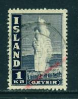 ICELAND - 1938 The Great Geyser 1kr Used As Scan - Oblitérés