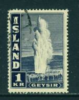 ICELAND - 1938 The Great Geyser 1kr Used As Scan - Gebraucht