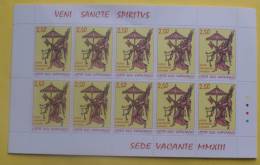 VATICANO 2013 - SEDE VACANTE  - VACANT PAPAL SEE - SIEGE VACANT FULL SHEETS OF 10 COMPLETE SET MNH** - Ongebruikt