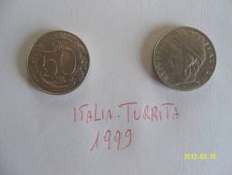 50 LIRE ITALIA TURRITA  1999  SPL - 50 Lire