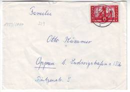 Germany Saar Mi.DESaar 326,Main Post Office, Saarbrücken  Franz Von Sickingen - Lettres & Documents