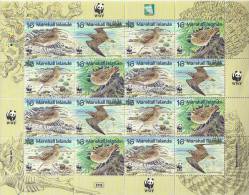 Matshall Is  1997 Birds Aves Oiseaux  Vegels - Bristle-thighed Curlew WWF Sheet With 4 Sets  MNH NICE NICE - Albatrosse & Sturmvögel