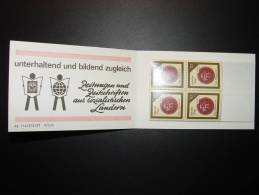 DDR ALLEMAGNE ORIENTALE  CARNET  BOOKLET   ** COUVERTURE ADRESSE TIMBRES SCEAU DE SELLIER - Postzegelboekjes