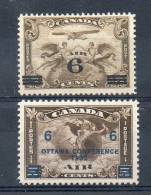 (A0019) Canada PA 3 + 4  * - Poste Aérienne