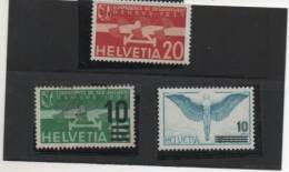 SUISSE POSTE AERIENNE  N° YVERT ET TELLIER  10-2 0-25NEUF ° Et Obliteré - Unused Stamps