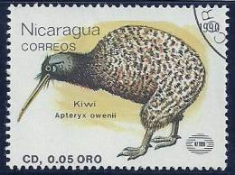 Nicaragua 1990 Birds  Aves Oiseaux Vegels -  Little Spotted Kiwi - Apteryx Owenii Canc - Kiwis