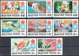 Hungary 1971 Olympic Sapporo - Mi.2720-A2727A +bl.86A - MNH - Unused Stamps