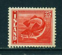 ICELAND - 1939 Cod 25a Mounted Mint - Unused Stamps