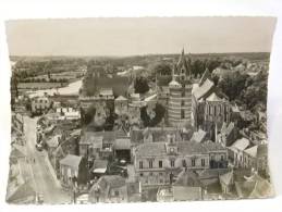 CPSM 49 Maine Et Loire - DURTAL - En Avion Au Dessus De ... L'Hôtel De Ville Et Le Château - Durtal