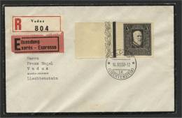 LIECHTENSTEIN, DEATH OF PRINCE FRANZ I, 1938, ON COVER - Covers & Documents