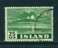 ICELAND - 1948 Mount Hekla 25a  Used As Scan - Gebruikt