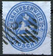 8 Hofpostamt Auf 2 Groschen Blau Nr. 19 - Braunschweig