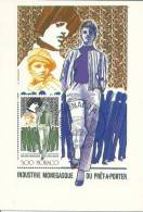 MONACO - Industrie Monégasque Du Prêt à Porter - Timbre Et Tampon Jour D'émission 1988 - Cartes-Maximum (CM)