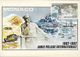 MONACO - ANNEE POLAIRE INTERNATIONALE - Timbre Et Tampon Jour D'émission 1982 - Maximumkarten (MC)