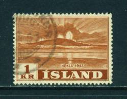 ICELAND - 1948 Mount Hekla 1k  Used As Scan - Gebraucht