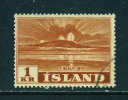 ICELAND - 1948 Mount Hekla 1k  Used As Scan - Gebraucht