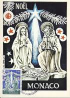 MONACO - NOEL 1982 - Timbre Et Tampon Jour D'émission 1982 - Cartes-Maximum (CM)