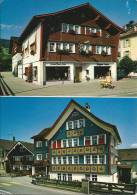 Appenzell. Haus Hermann Fässler, Holzbildhauer Und Antikschreiner. 2-Bild AK - Appenzell