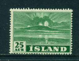 ICELAND - 1948 Mount Hekla 25a  Mounted Mint (pencil Marks On Reverse) - Ungebraucht