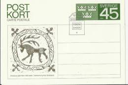 SWEDEN 1969- POSTAL CARD FD PRE-STAMPED OF 45 ORE DETAIL PALLET YEARS 1400- CHURCH DALHEMS - SMALAND  - NEW POSTM STOCKH - Postal Stationery