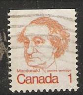 Canada  1972-77  Caricatures  (o) J.A.MacDonald - Sellos (solo)