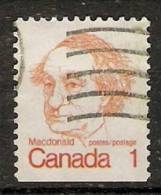 Canada  1972-77  Caricatures  (o) J.A.MacDonald - Timbres Seuls